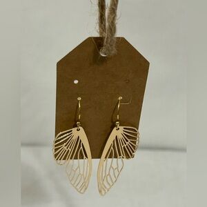 Elegant Gold Wing Earrings